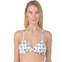 Colorful Prismatic Rainbow Animal Reversible Tri Bikini Top View3