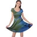 Feather Parrot Colorful Metalic Cap Sleeve Dresses View1