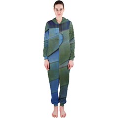 Feather Parrot Colorful Metalic Hooded Jumpsuit (ladies) 