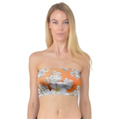 Flowers Background Backdrop Floral Bandeau Top by Amaryn4rt