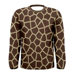 Giraffe Animal Print Skin Fur Men s Long Sleeve Tee by Amaryn4rt