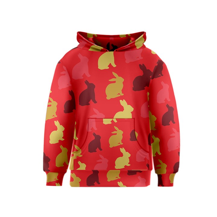 Hare Easter Pattern Animals Kids  Pullover Hoodie