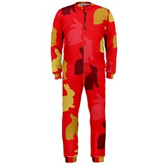 Hare Easter Pattern Animals Onepiece Jumpsuit (men) 