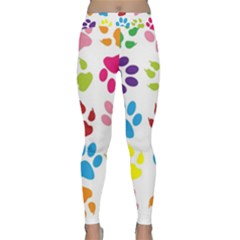 Paw Print Paw Prints Background Classic Yoga Leggings by Amaryn4rt