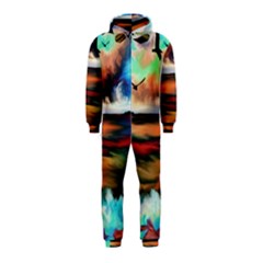 Ocean Waves Birds Colorful Sea Hooded Jumpsuit (kids)