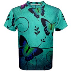 Texture Butterflies Background Men s Cotton Tee by Amaryn4rt