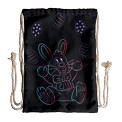 Easter Bunny Hare Rabbit Animal Drawstring Bag (large) by Amaryn4rt