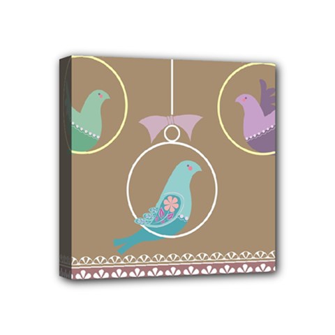 Isolated Wallpaper Bird Sweet Fowl Mini Canvas 4  X 4  by Amaryn4rt