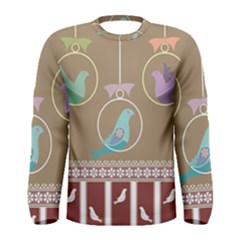 Isolated Wallpaper Bird Sweet Fowl Men s Long Sleeve Tee by Amaryn4rt