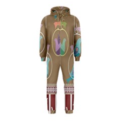 Isolated Wallpaper Bird Sweet Fowl Hooded Jumpsuit (kids)