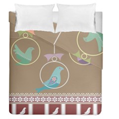 Isolated Wallpaper Bird Sweet Fowl Duvet Cover Double Side (queen Size) by Amaryn4rt