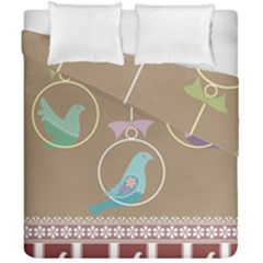 Isolated Wallpaper Bird Sweet Fowl Duvet Cover Double Side (california King Size) by Amaryn4rt