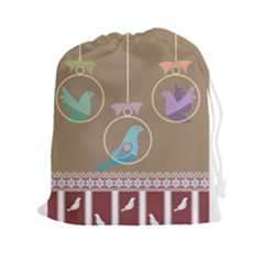Isolated Wallpaper Bird Sweet Fowl Drawstring Pouches (xxl) by Amaryn4rt