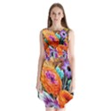 Flowers Artwork Art Digital Art Sleeveless Chiffon Dress   View1