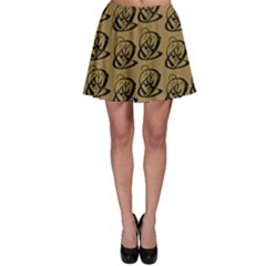 Abstract Swirl Background Wallpaper Skater Skirt