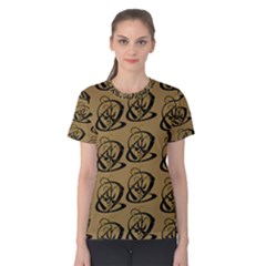 Abstract Swirl Background Wallpaper Women s Cotton Tee