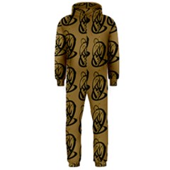 Abstract Swirl Background Wallpaper Hooded Jumpsuit (Men) 