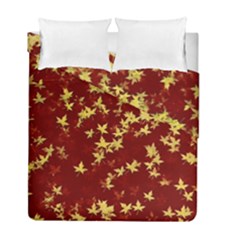 Background Design Leaves Pattern Duvet Cover Double Side (full/ Double Size) by Amaryn4rt