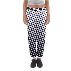 Background Wallpaper Texture Lines Dot Dots Black White Women s Jogger Sweatpants by Amaryn4rt