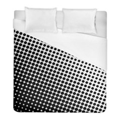 Background Wallpaper Texture Lines Dot Dots Black White Duvet Cover (full/ Double Size) by Amaryn4rt