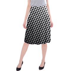 Background Wallpaper Texture Lines Dot Dots Black White Midi Beach Skirt by Amaryn4rt