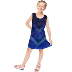 Blue Background Wallpaper Motif Design Kids  Tunic Dress by Amaryn4rt