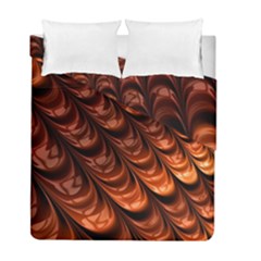 Brown Fractal Mathematics Frax Duvet Cover Double Side (full/ Double Size) by Amaryn4rt