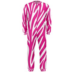 Zebra Skin Pink Onepiece Jumpsuit (men) 