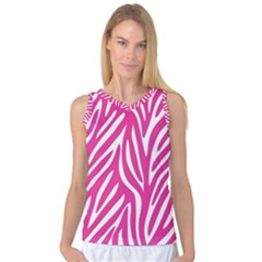 Zebra Skin Pink Women s Basketball Tank Top