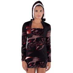 Fractal Mathematic Sabstract Women s Long Sleeve Hooded T-shirt by Amaryn4rt