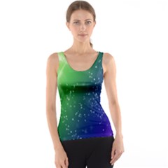 Shiny Sparkles Star Space Purple Blue Green Tank Top