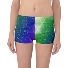 Shiny Sparkles Star Space Purple Blue Green Reversible Bikini Bottoms