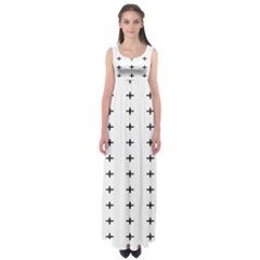 Sign Cross Plus Black Empire Waist Maxi Dress