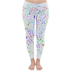 Prismatic Musical Heart Love Notes Rainbow Classic Winter Leggings by Alisyart