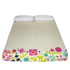 Spring Floral Flower Rose Tulip Leaf Flowering Color Fitted Sheet (king Size)