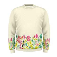 Spring Floral Flower Rose Tulip Leaf Flowering Color Men s Sweatshirt