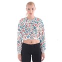 Spencer Leaf Floral Purple Pink Blue Rainbow Women s Cropped Sweatshirt View1