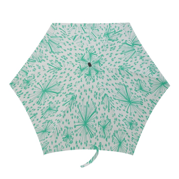 Spring Floral Green Flower Mini Folding Umbrellas