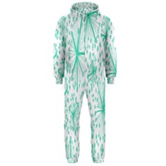 Spring Floral Green Flower Hooded Jumpsuit (men) 