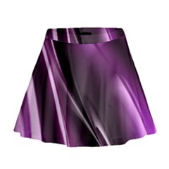 Purple Fractal Mathematics Abstract Mini Flare Skirt by Amaryn4rt