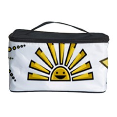 Sun Expression Smile Face Yellow Cosmetic Storage Case