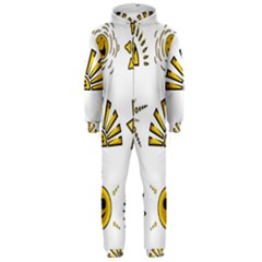Sun Expression Smile Face Yellow Hooded Jumpsuit (men)  by Alisyart
