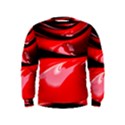 Red Fractal Mathematics Abstract Kids  Sweatshirt View1