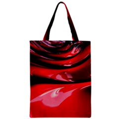 Red Fractal Mathematics Abstract Zipper Classic Tote Bag by Amaryn4rt