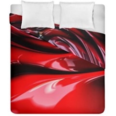 Red Fractal Mathematics Abstract Duvet Cover Double Side (california King Size) by Amaryn4rt