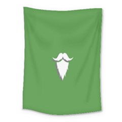 The Dude Beard White Green Medium Tapestry by Alisyart