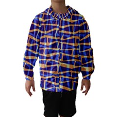 Surface Pattern Net Chevron Brown Blue Plaid Hooded Wind Breaker (kids) by Alisyart