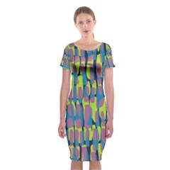 Surface Pattern Green Classic Short Sleeve Midi Dress by Alisyart