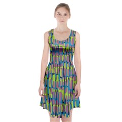 Surface Pattern Green Racerback Midi Dress