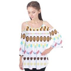 Sunflower Plaid Candy Star Cocolate Love Heart Flutter Tees